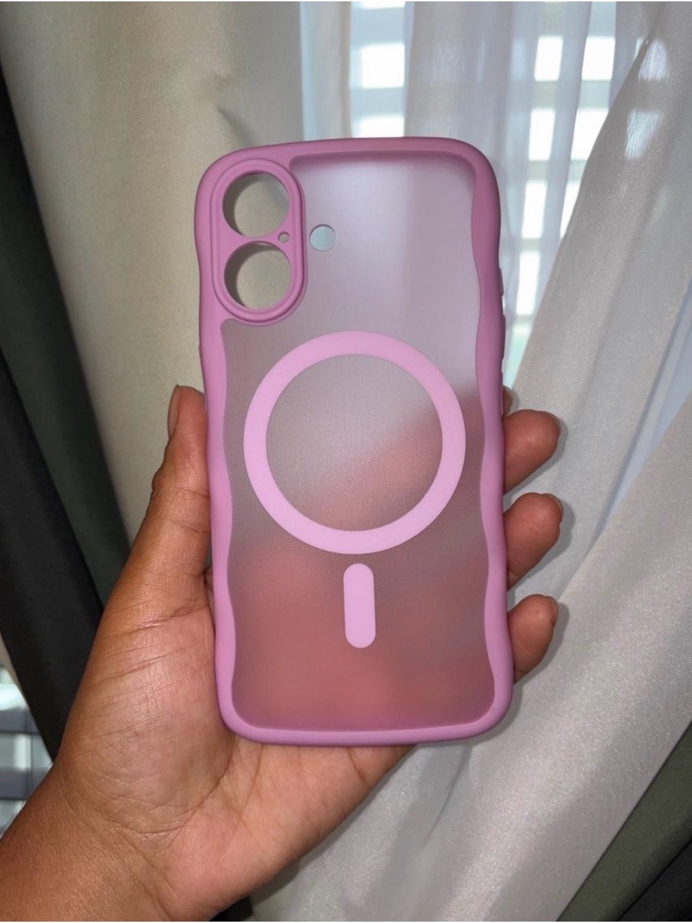MagSafe-Compatible Pink Lilac Shockproof Phone Case For IPhone 16